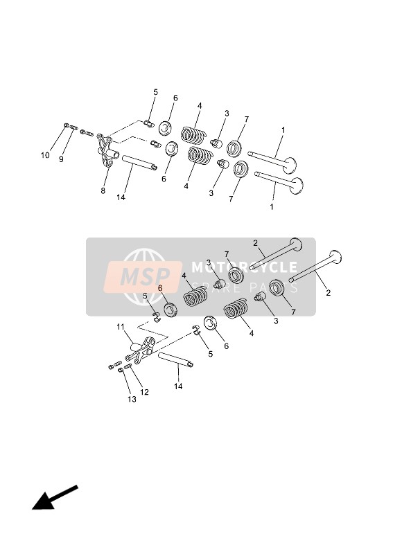 55PE21260000, Piattello Inf Valvola, Yamaha, 2